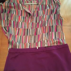 Purple pencil skirt from The Limited.